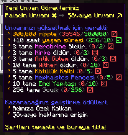 Şövalye unvanına ulaşmanız için gerekenler.